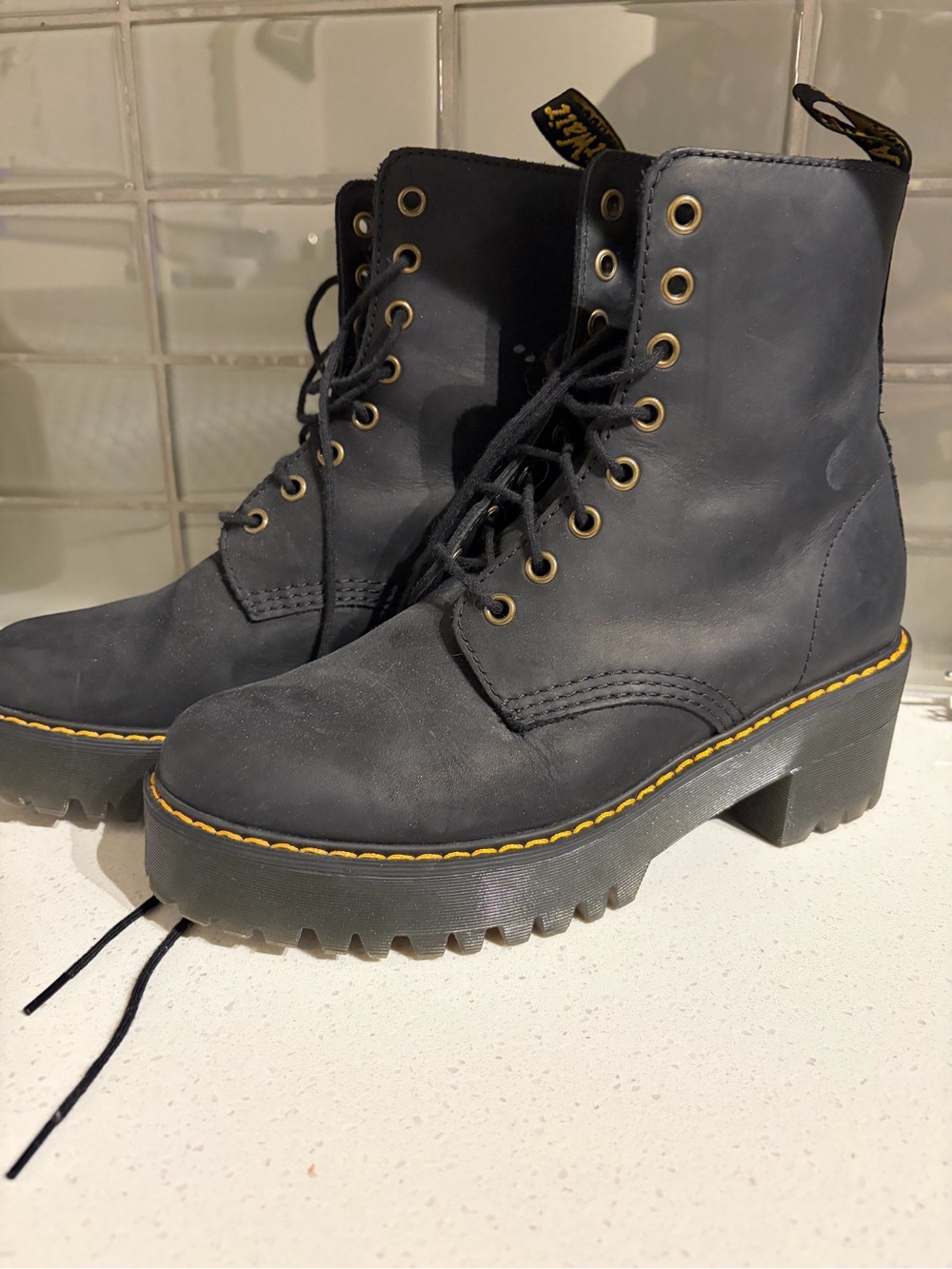 Dr. Martens Women’s Shriner Hi Leather Lace Up Boots